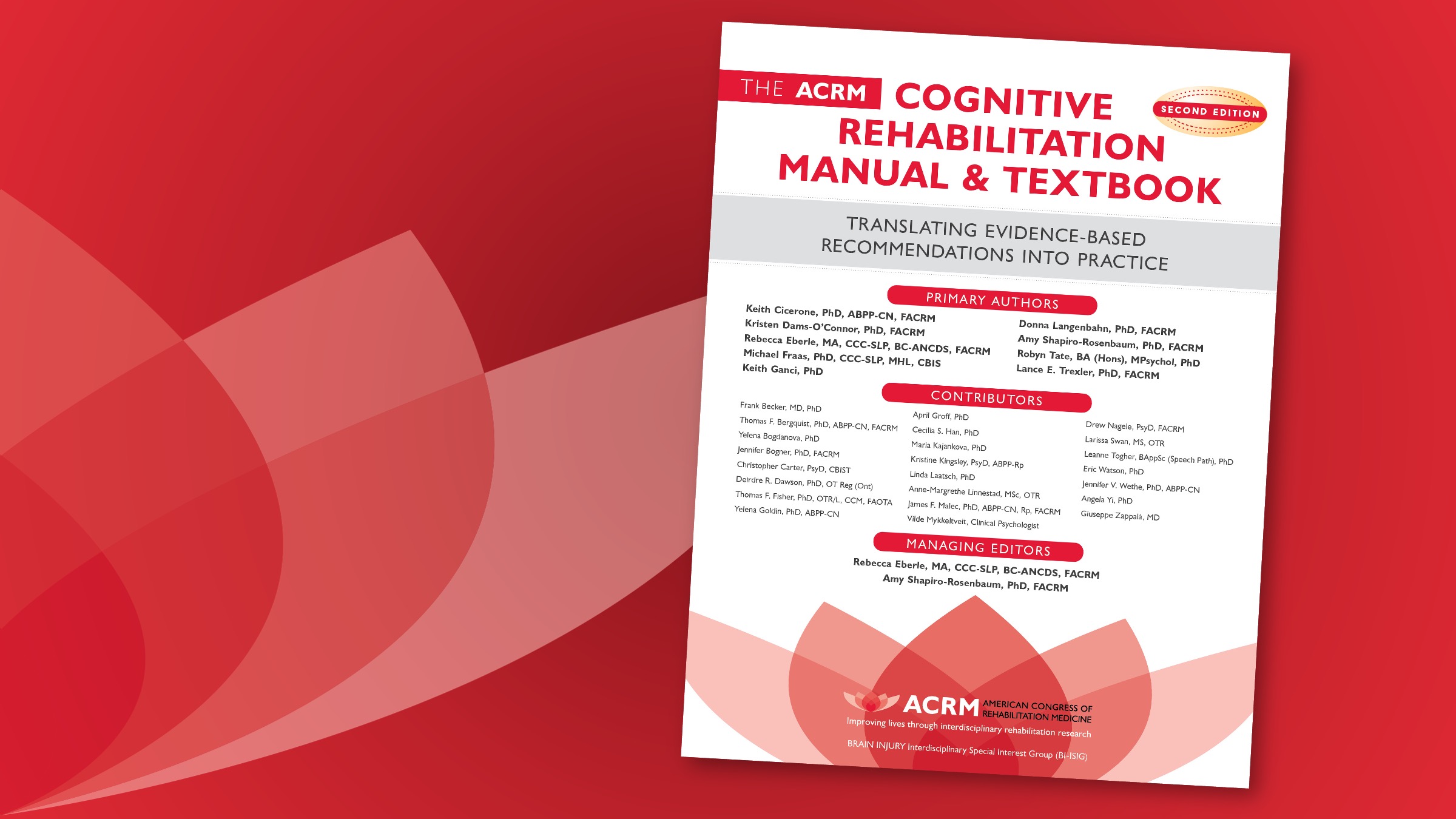 New book: ACRM Cognitive Rehabilitation Manual & Textbook 2nd edition