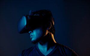 Photo of a person wearing a virtual reality headset by Minh Pham on Unsplash